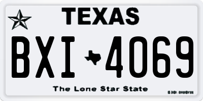 TX license plate BXI4069