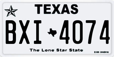 TX license plate BXI4074