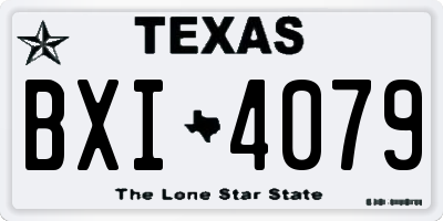 TX license plate BXI4079