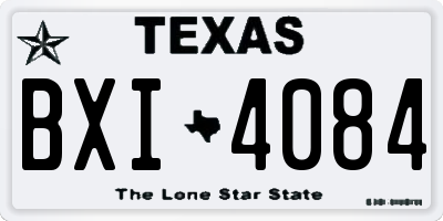 TX license plate BXI4084