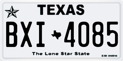 TX license plate BXI4085