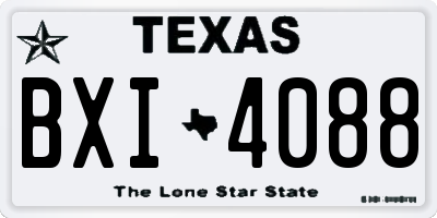 TX license plate BXI4088