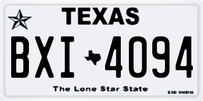 TX license plate BXI4094