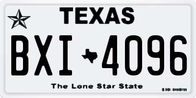 TX license plate BXI4096
