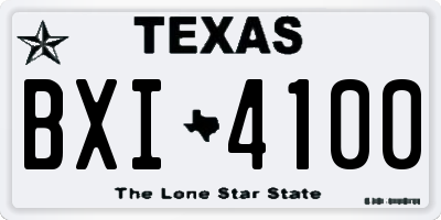 TX license plate BXI4100