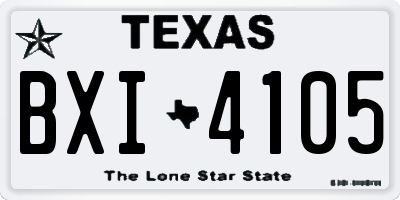 TX license plate BXI4105