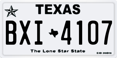 TX license plate BXI4107