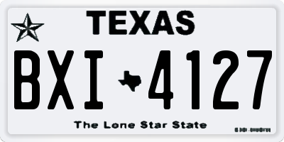 TX license plate BXI4127