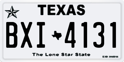 TX license plate BXI4131