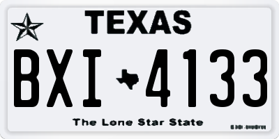 TX license plate BXI4133