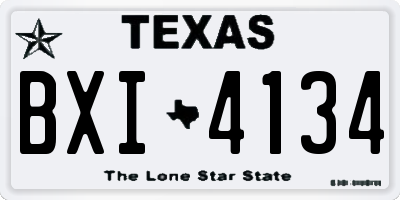 TX license plate BXI4134