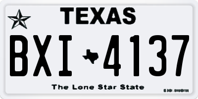 TX license plate BXI4137
