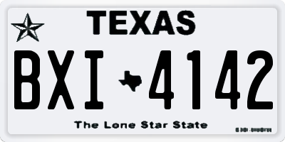 TX license plate BXI4142
