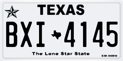 TX license plate BXI4145
