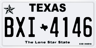 TX license plate BXI4146