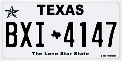 TX license plate BXI4147