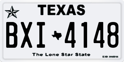 TX license plate BXI4148