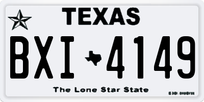 TX license plate BXI4149