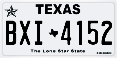 TX license plate BXI4152