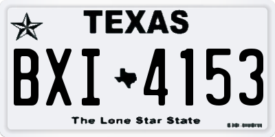 TX license plate BXI4153