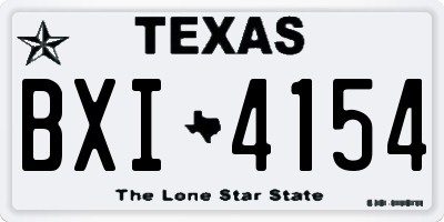 TX license plate BXI4154