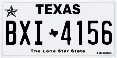 TX license plate BXI4156