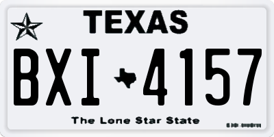 TX license plate BXI4157