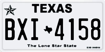 TX license plate BXI4158