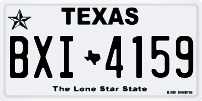 TX license plate BXI4159