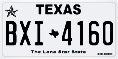 TX license plate BXI4160