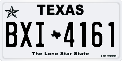 TX license plate BXI4161