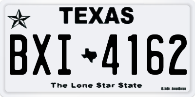 TX license plate BXI4162