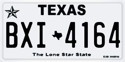 TX license plate BXI4164