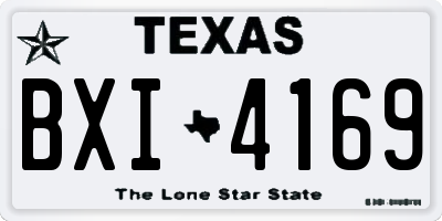 TX license plate BXI4169