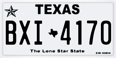 TX license plate BXI4170