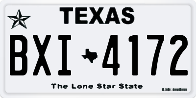 TX license plate BXI4172