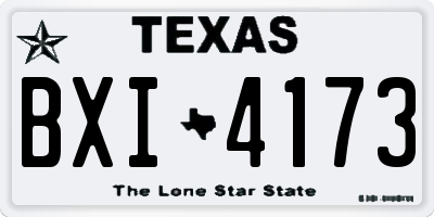TX license plate BXI4173
