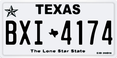 TX license plate BXI4174