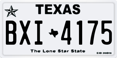 TX license plate BXI4175