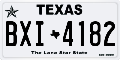 TX license plate BXI4182