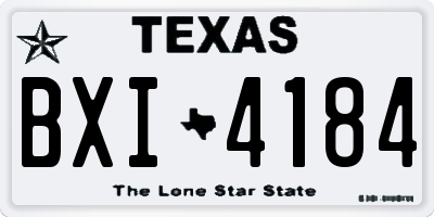 TX license plate BXI4184