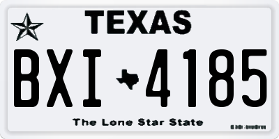 TX license plate BXI4185