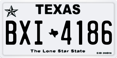 TX license plate BXI4186
