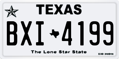 TX license plate BXI4199