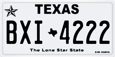 TX license plate BXI4222