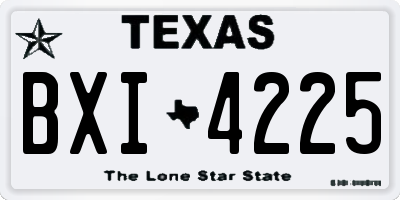 TX license plate BXI4225