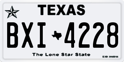 TX license plate BXI4228