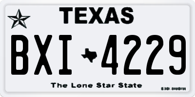 TX license plate BXI4229