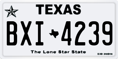 TX license plate BXI4239