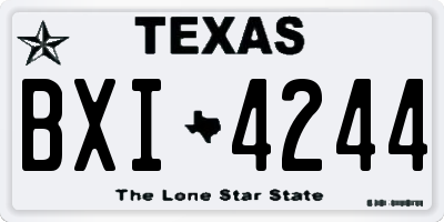 TX license plate BXI4244